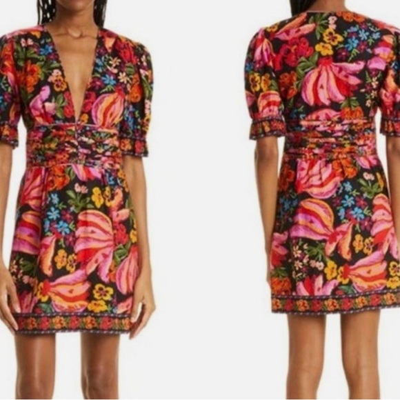 FARM Rio Black Spring Bananas Print Mini Dress - Picture 8 of 8